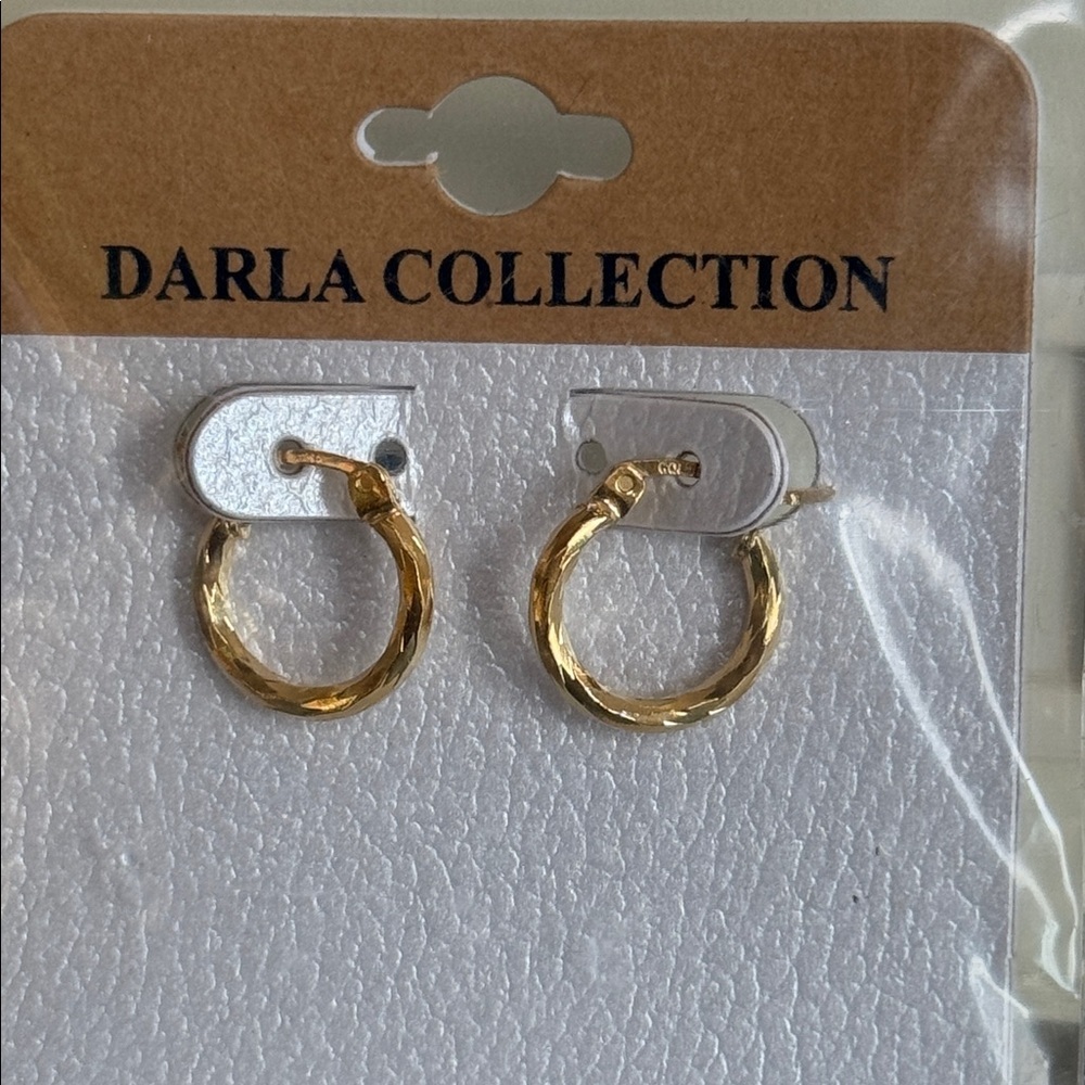 Darla Collection Gold and Silver Hoop Earrings - Picture 2 of 2
